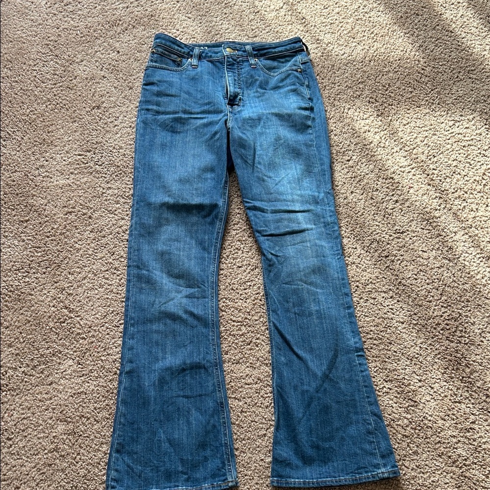 J. Crew Women's Flare Jeans in Deep Blue